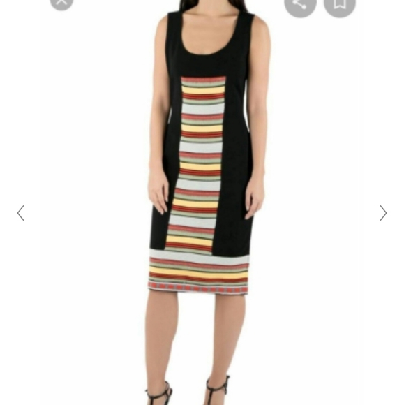 Fendi Knit Multi Color Midi Dress